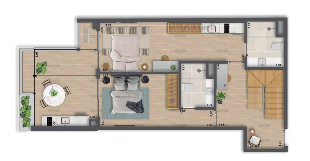 Apartamento, 1 quarto, 43 m² - Foto 51