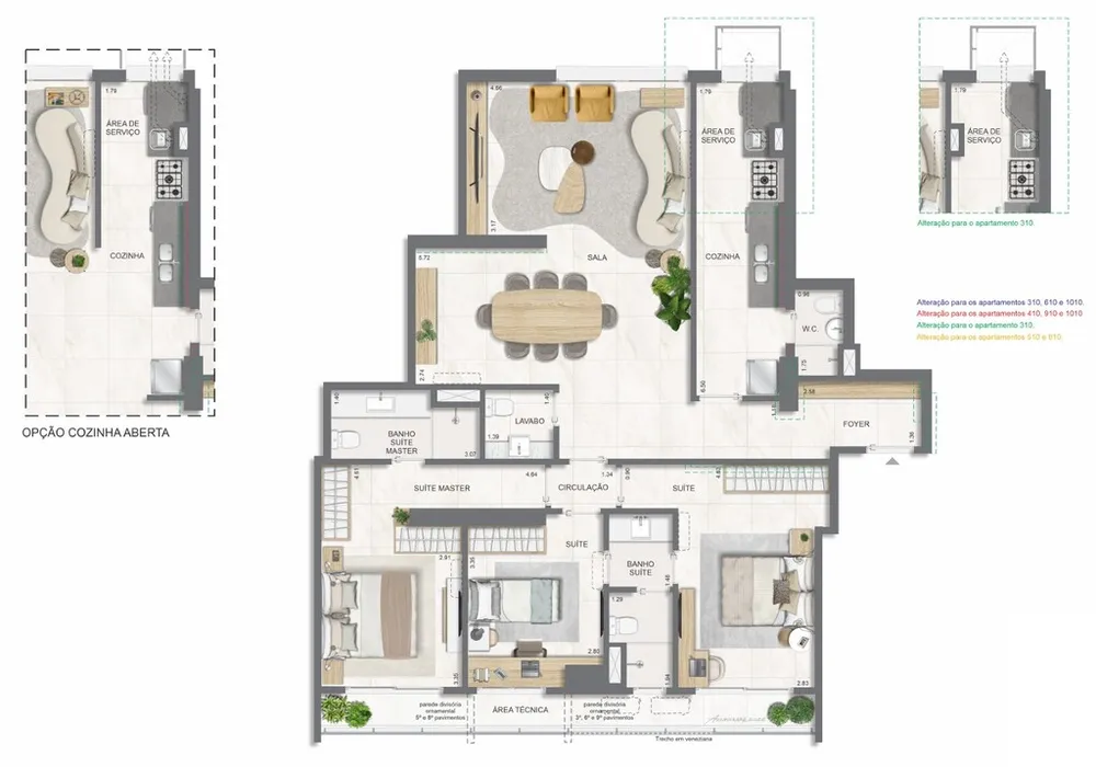 Apartamento, 3 quartos, 131 m² - Foto 129