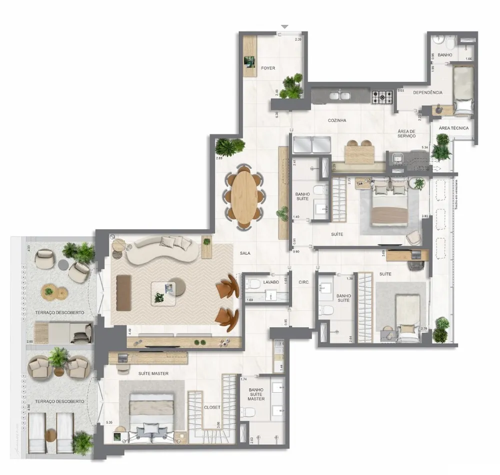 Apartamento, 3 quartos, 131 m² - Foto 147