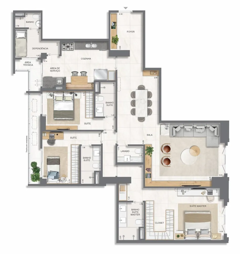 Apartamento, 3 quartos, 131 m² - Foto 137