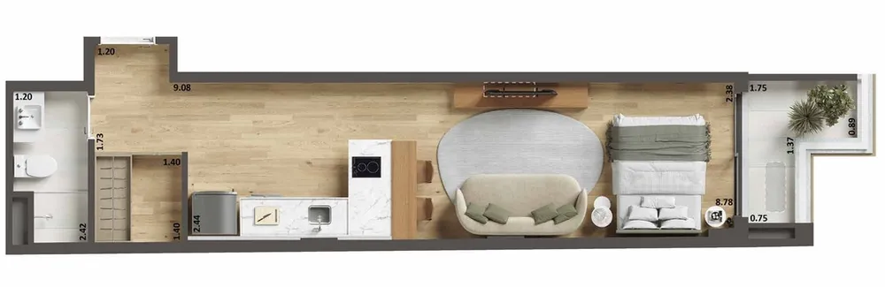 Apartamento, 1 quarto, 39 m² - Foto 45