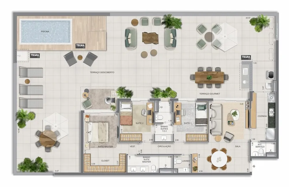Apartamento, 3 quartos, 267 m² - Foto 190