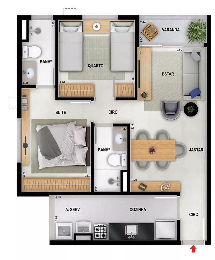 Apartamento, 3 quartos, 75 m² - Foto 16