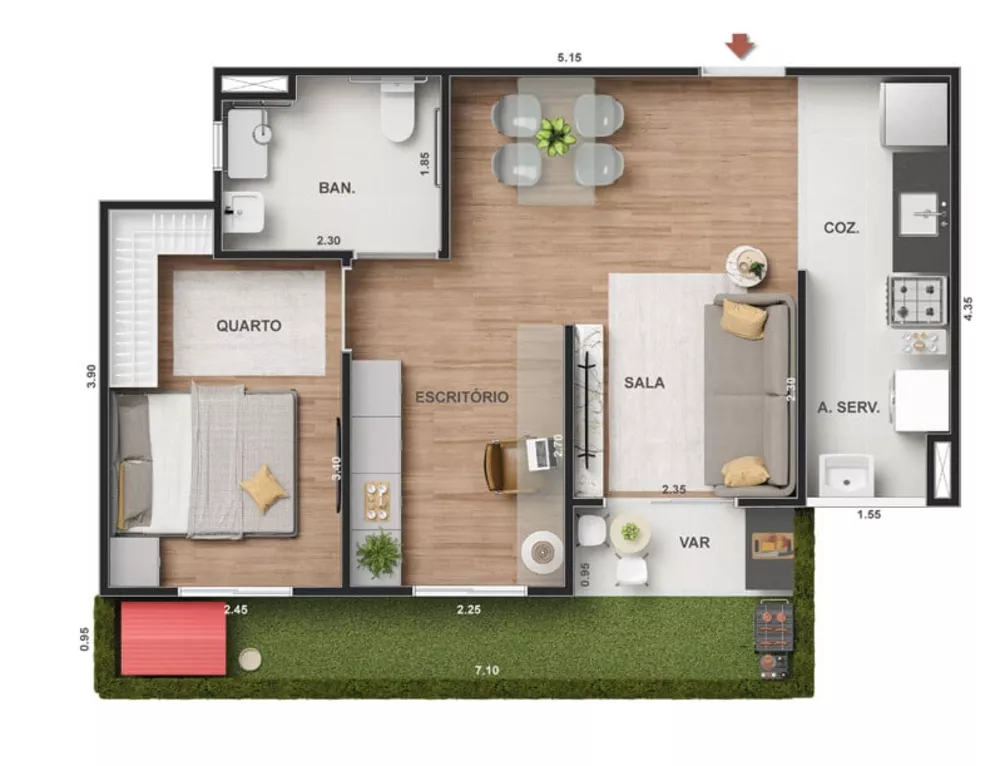 Cobertura, 2 quartos, 93 m² - Foto 18