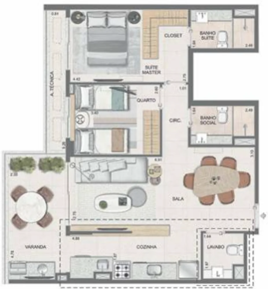 Apartamento, 2 quartos, 77 m² - Foto 75