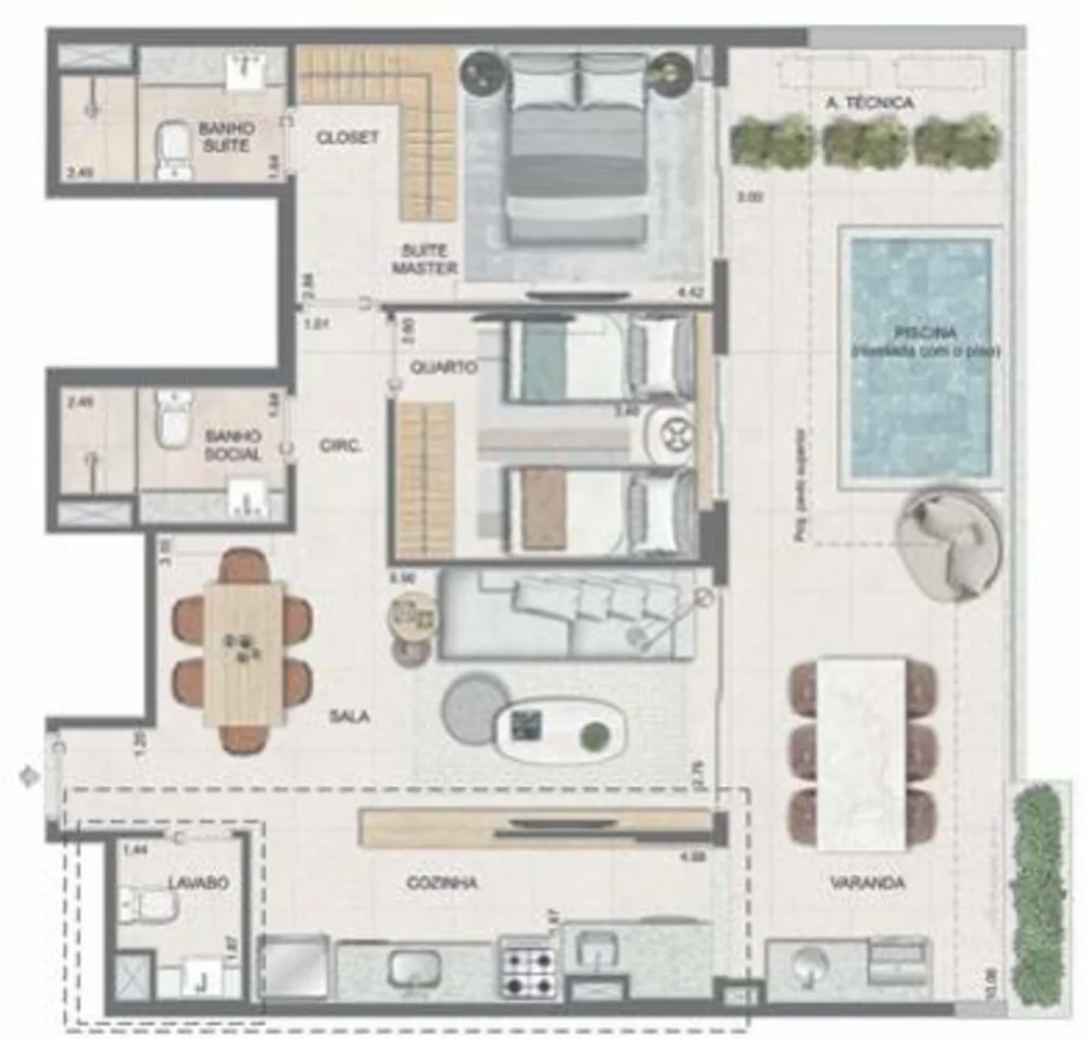 Apartamento, 2 quartos, 77 m² - Foto 74