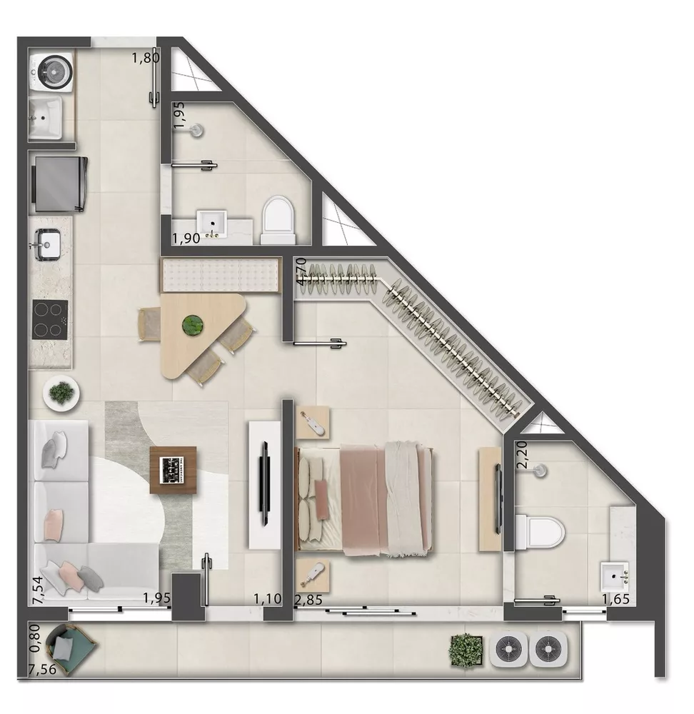 Apartamento, 1 quarto, 52 m² - Foto 57