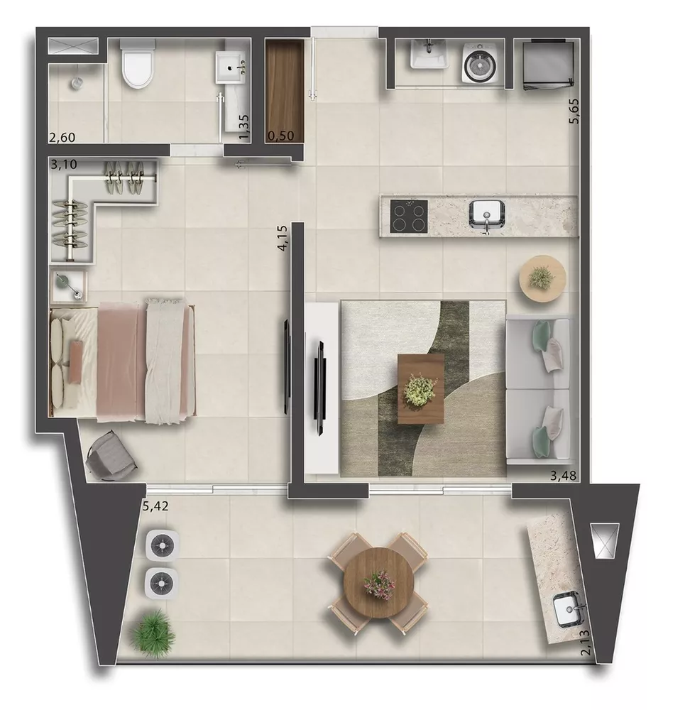 Apartamento, 1 quarto, 52 m² - Foto 59