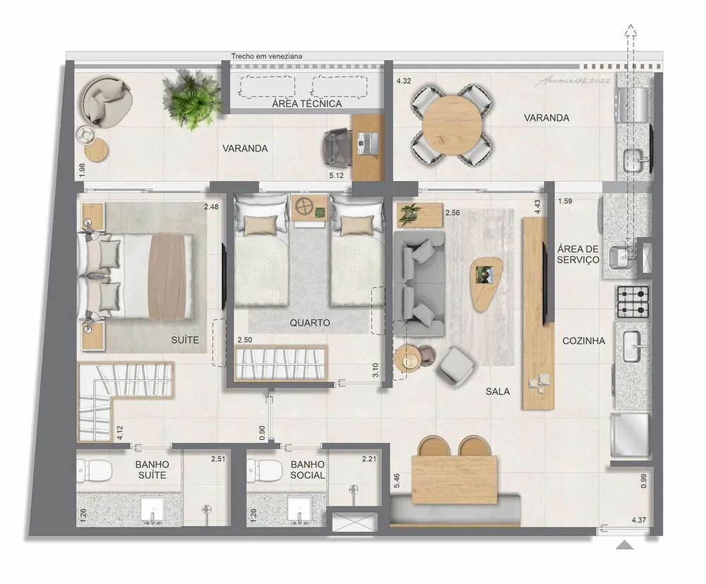 Apartamento, 3 quartos, 104 m² - Foto 60