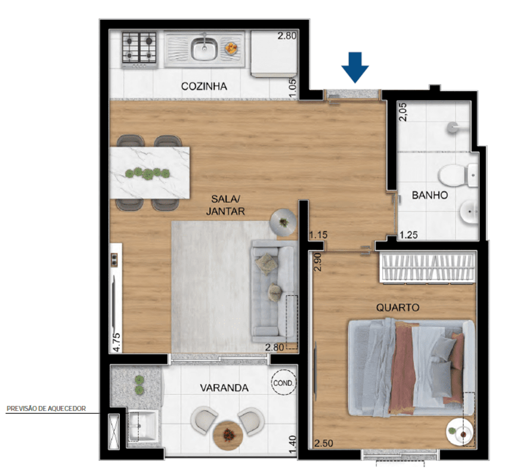 Apartamento à venda com 1 quarto, 33m² - Foto 13