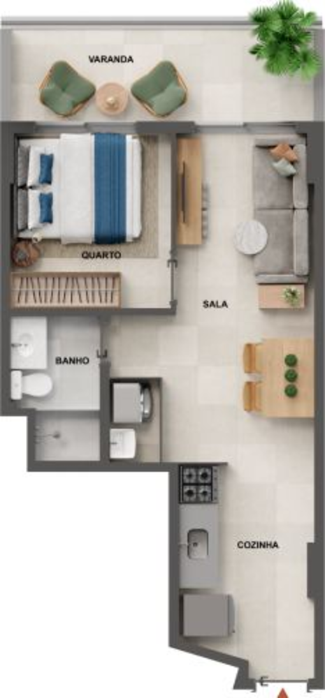 Apartamento à venda com 1 quarto, 51m² - Foto 19