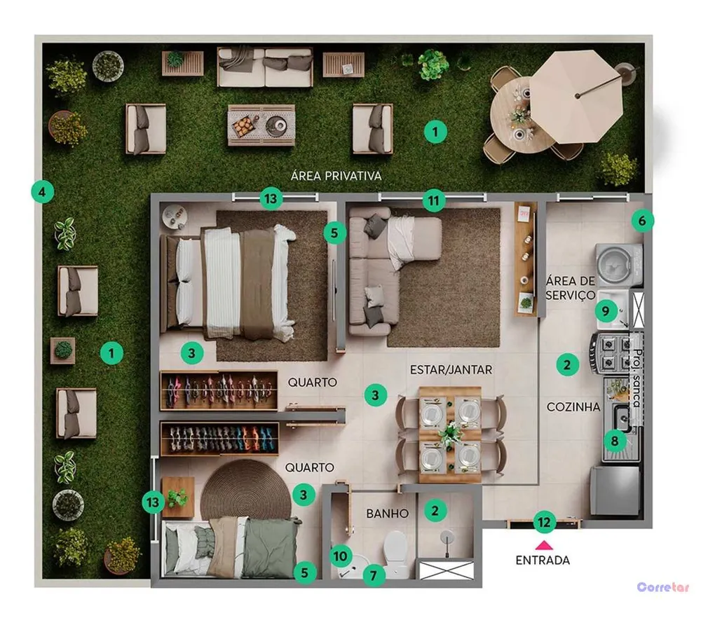 Apartamento, 2 quartos, 36 m² - Foto 16