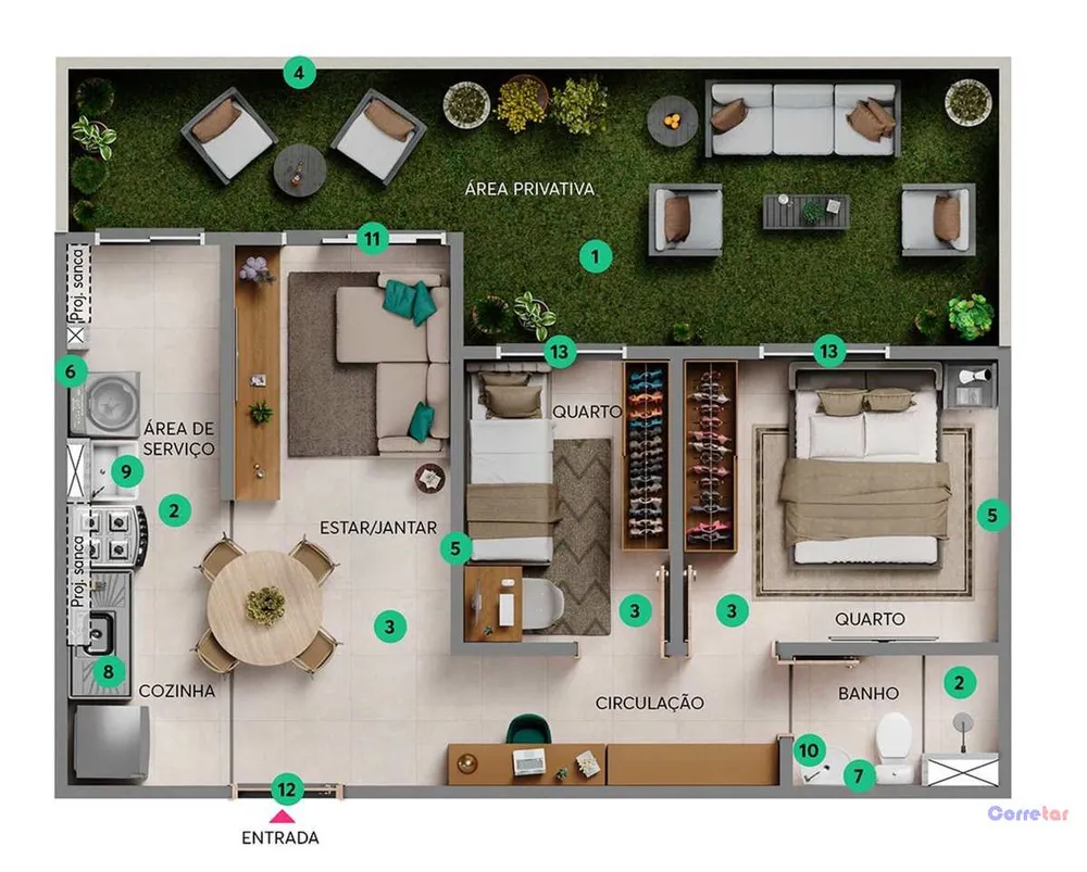 Apartamento, 2 quartos, 36 m² - Foto 15