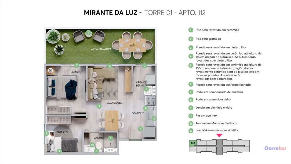 Apartamento, 2 quartos, 40 m² - Foto 3