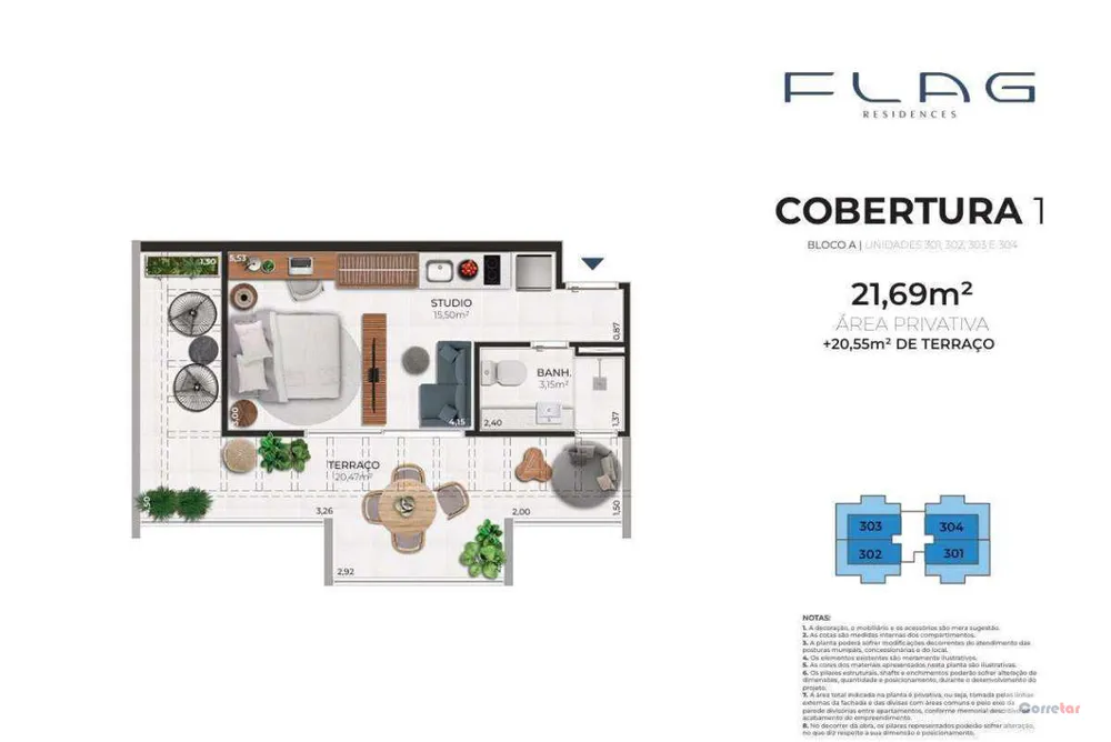 Apartamento, 1 quarto, 45 m² - Foto 7