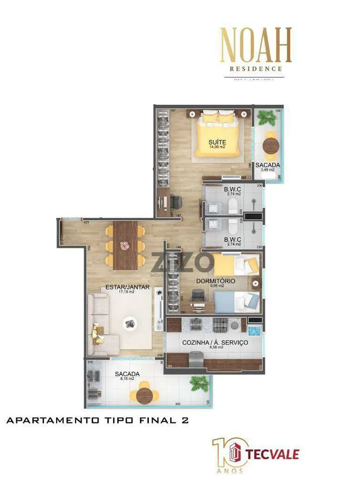 Apartamento, 2 quartos, 78 m² - Foto 9