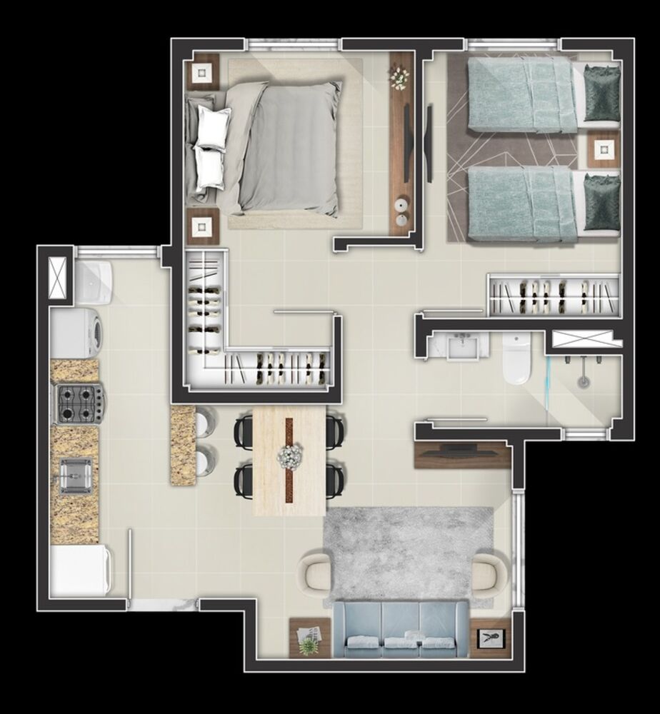 Apartamento, 2 quartos, 46 m² - Foto 5