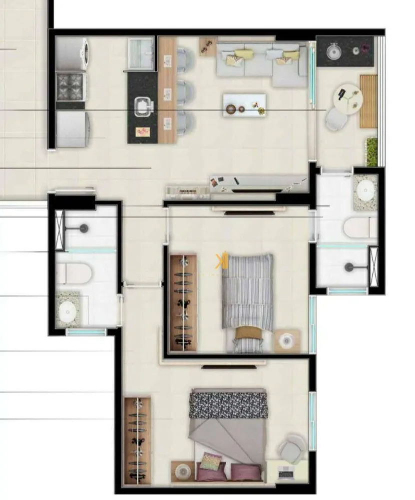 Apartamento, 2 quartos, 55 m² - Foto 4