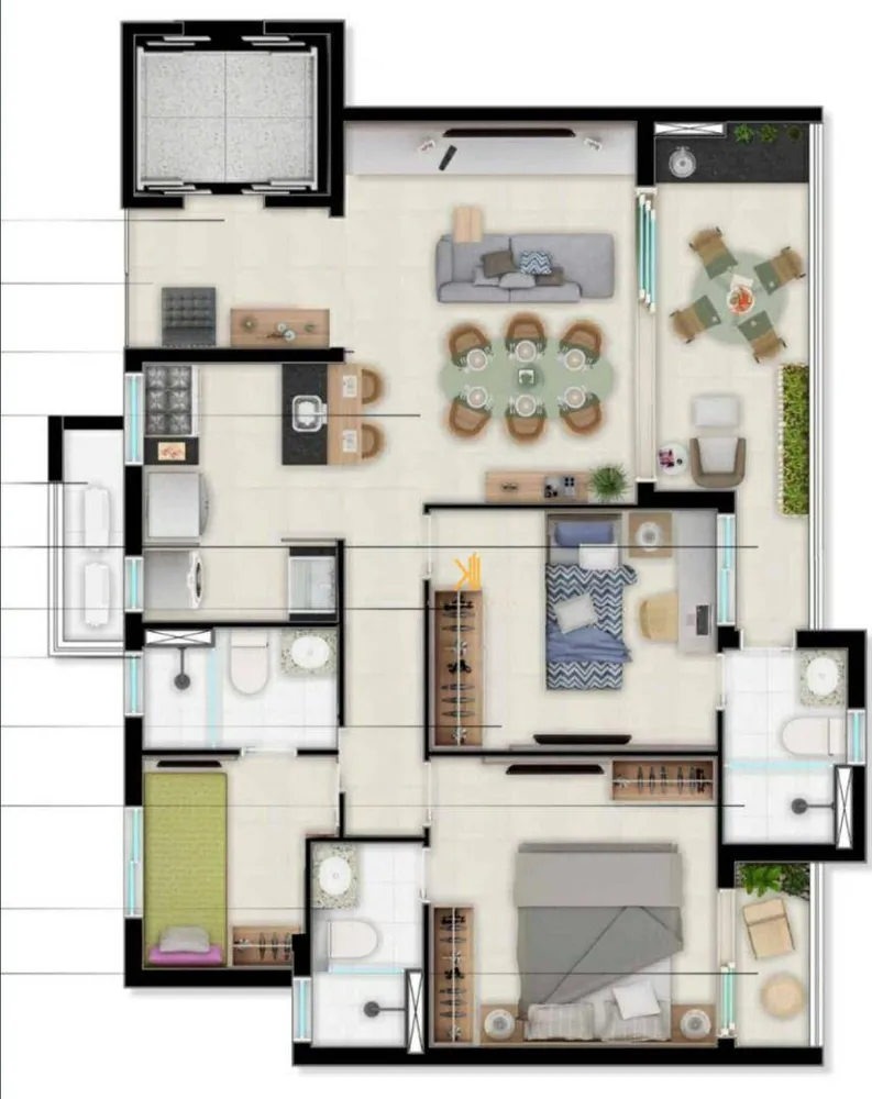 Apartamento, 3 quartos, 77 m² - Foto 3