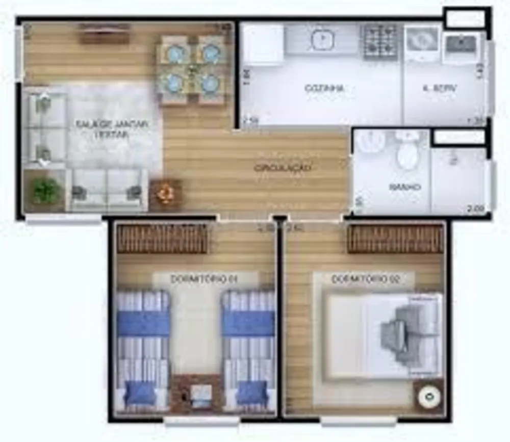 Apartamento, 2 quartos - Foto 7