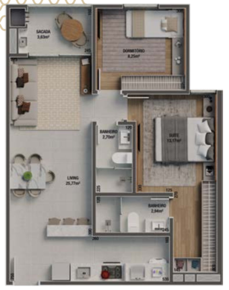 Apartamento à venda com 2 quartos, 64m² - Foto 7