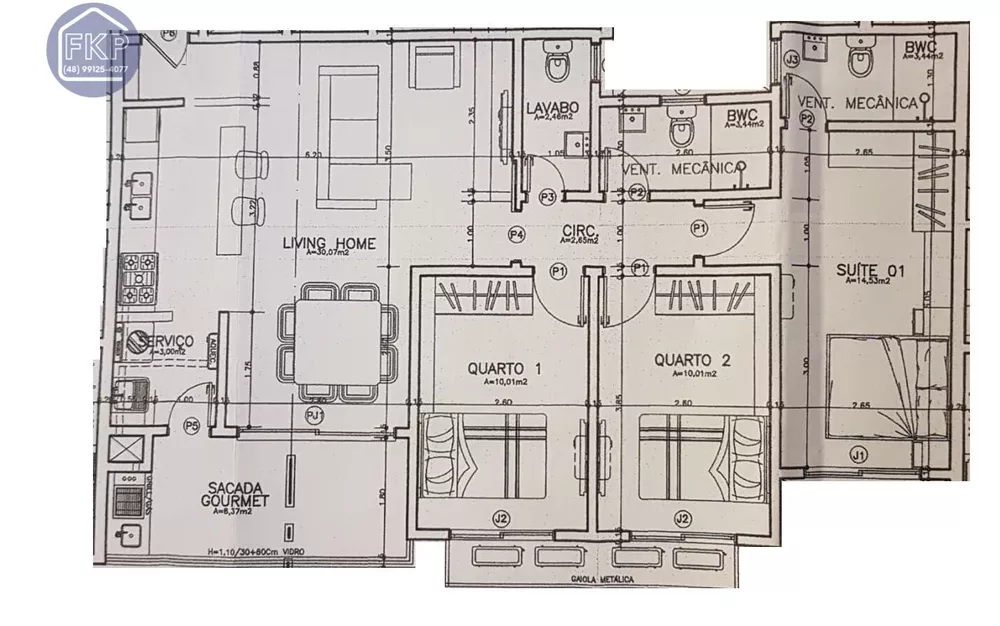 Apartamento à venda com 3 quartos, 95m² - Foto 3