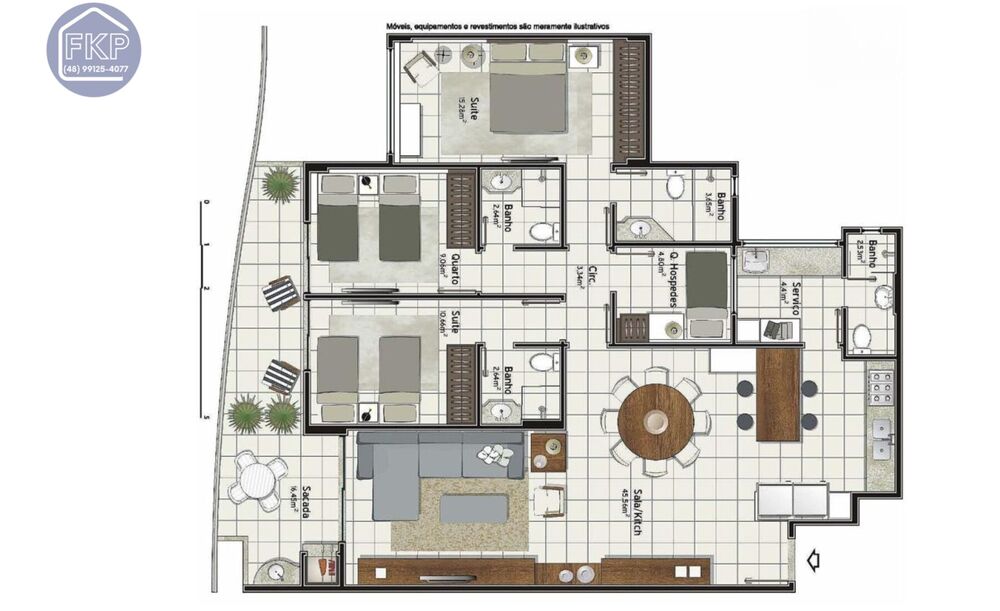 Apartamento, 3 quartos, 144 m² - Foto 14