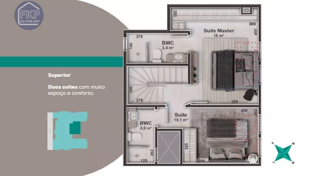 Apartamento à venda com 2 quartos, 92m² - Foto 3