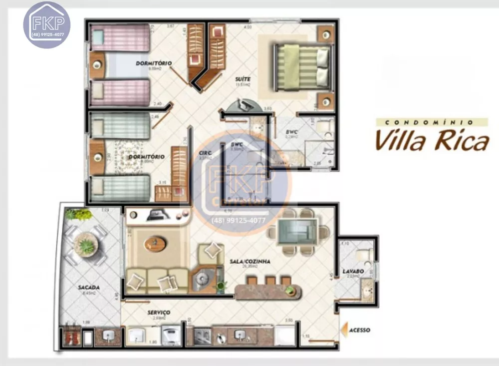 Apartamento à venda com 3 quartos, 95m² - Foto 4