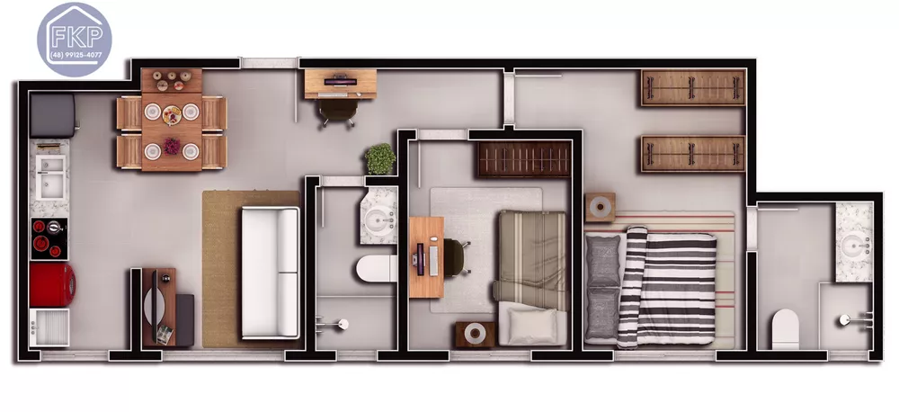 Apartamento à venda com 2 quartos, 50m² - Foto 3