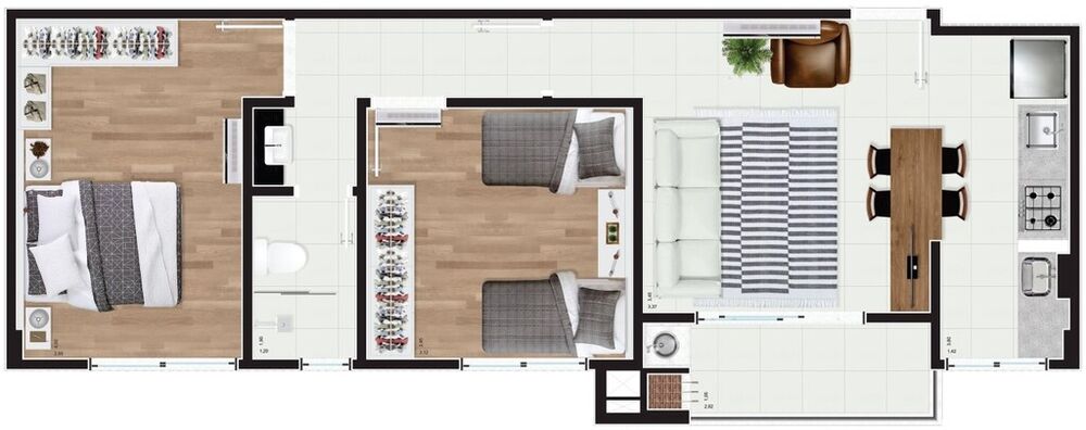 Apartamento, 1 quarto, 39 m² - Foto 5