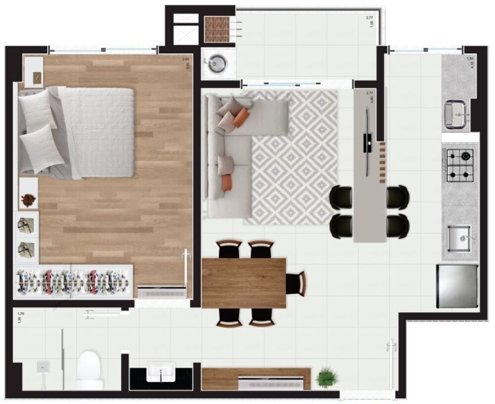 Apartamento, 1 quarto, 39 m² - Foto 15