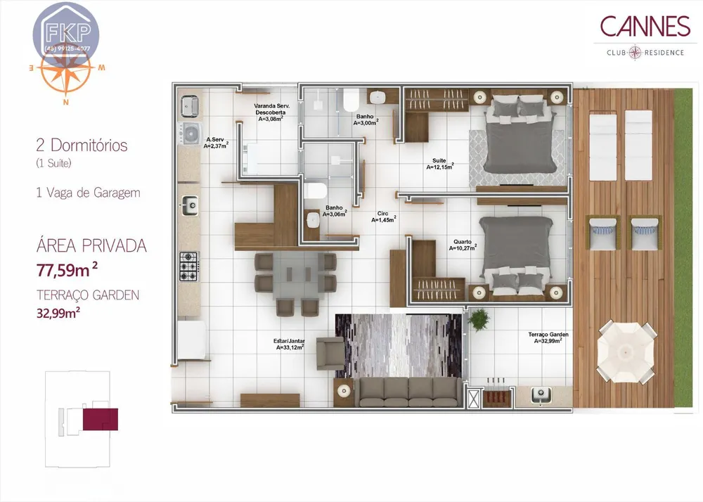 Apartamento, 2 quartos, 113 m² - Foto 1