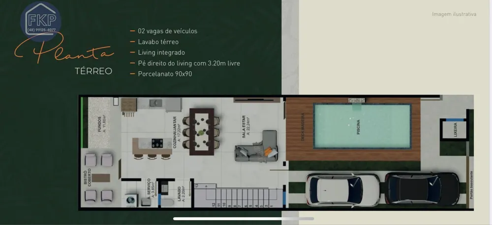 Casa, 3 quartos, 135 m² - Foto 2