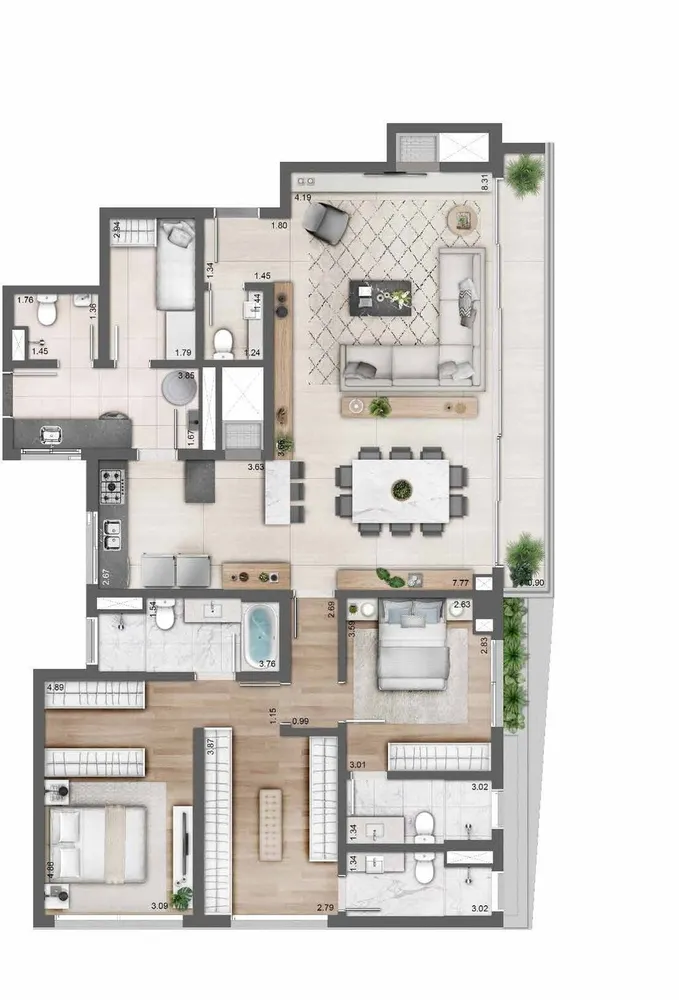 Apartamento, 3 quartos, 178 m² - Foto 6
