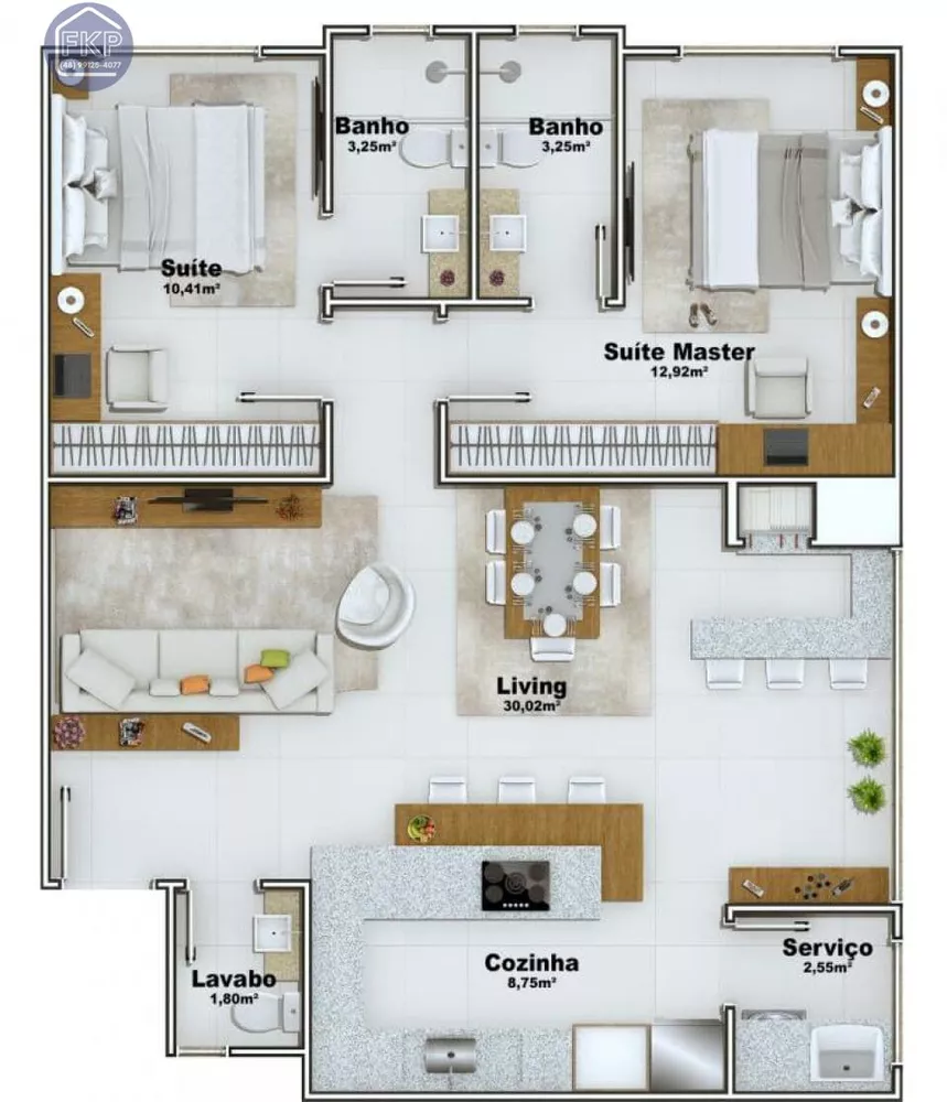 Apartamento à venda com 2 quartos, 80m² - Foto 2