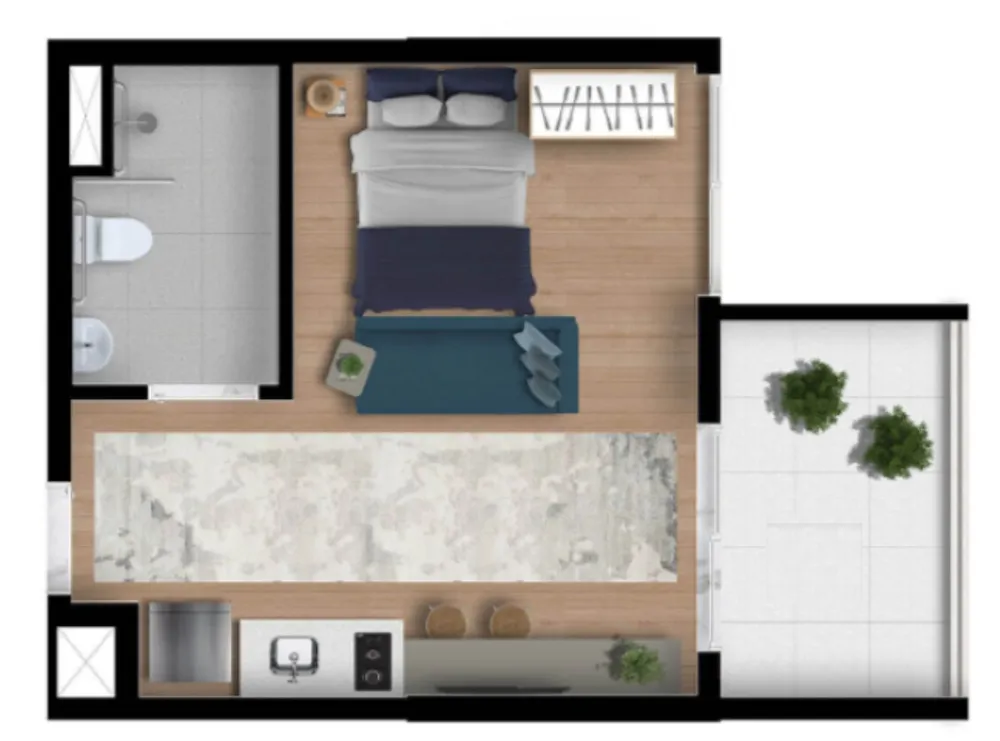 Apartamento, 1 quarto, 27 m² - Foto 13