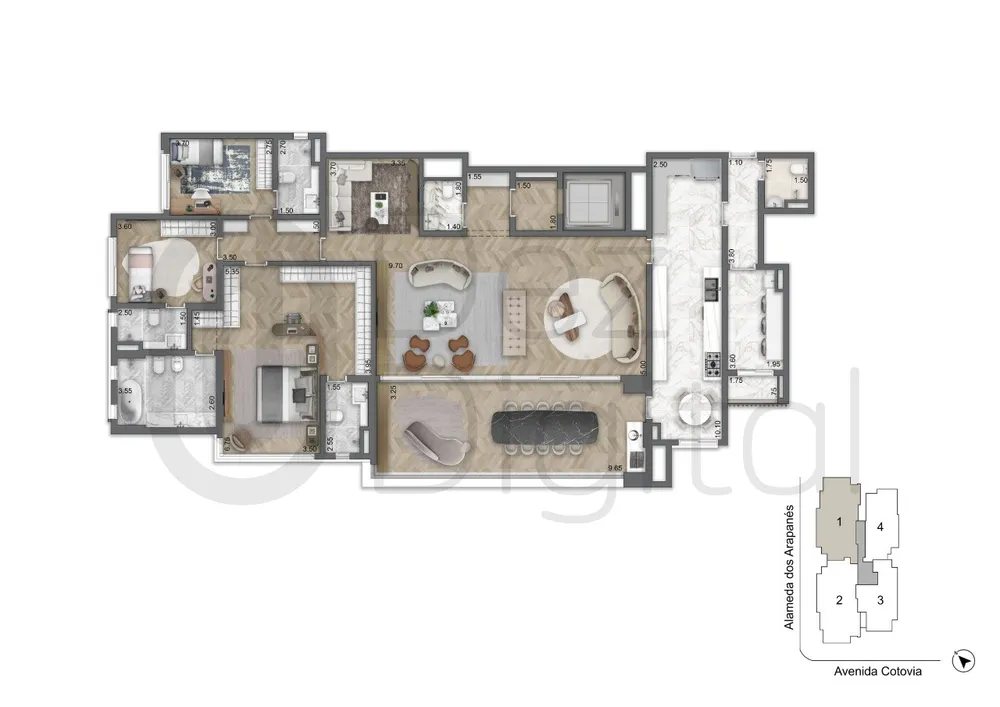 Apartamento, 3 quartos, 183 m² - Foto 13