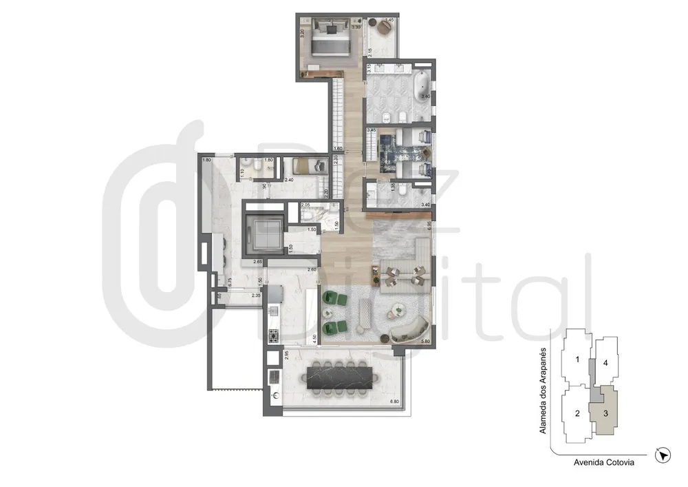 Apartamento, 3 quartos, 183 m² - Foto 11
