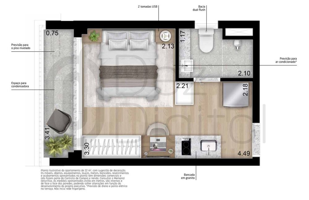 Apartamento, 1 quarto, 32 m² - Foto 9