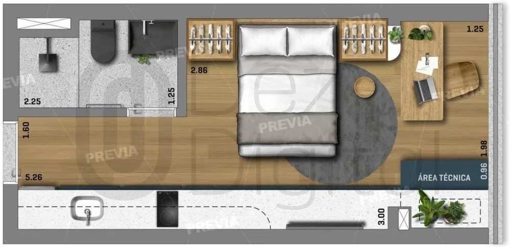 Apartamento, 1 quarto, 23 m² - Foto 14