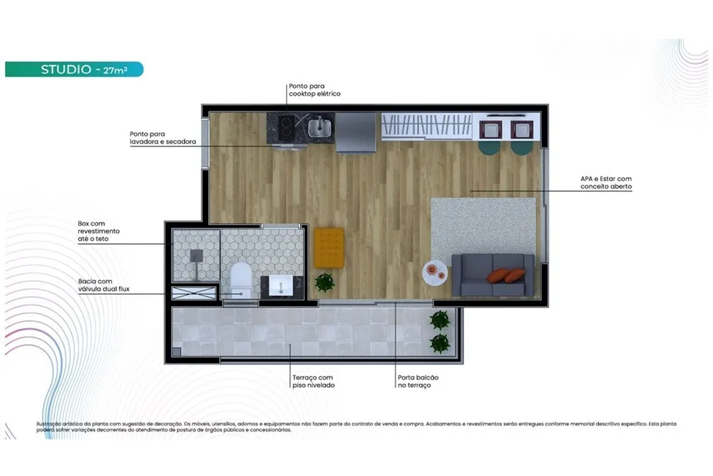 Apartamento, 1 quarto, 24 m² - Foto 2