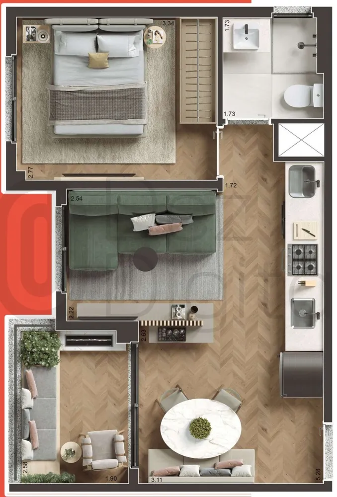Apartamento, 1 quarto, 29 m² - Foto 7