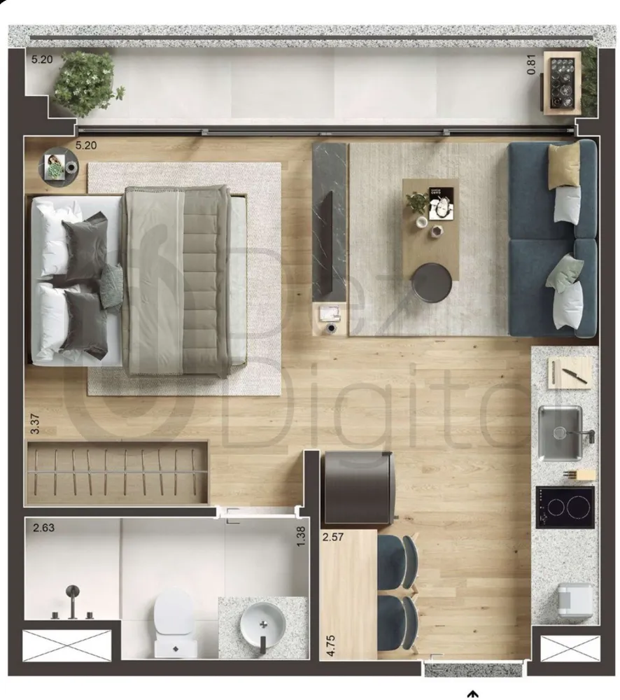 Apartamento, 1 quarto, 29 m² - Foto 8