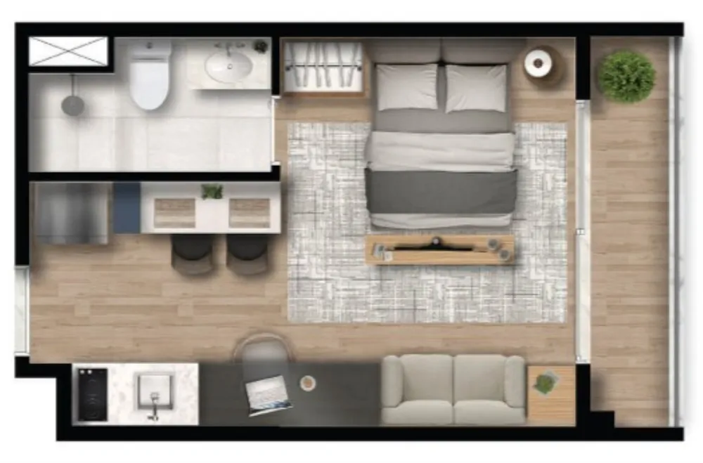 Apartamento, 1 quarto, 28 m² - Foto 8