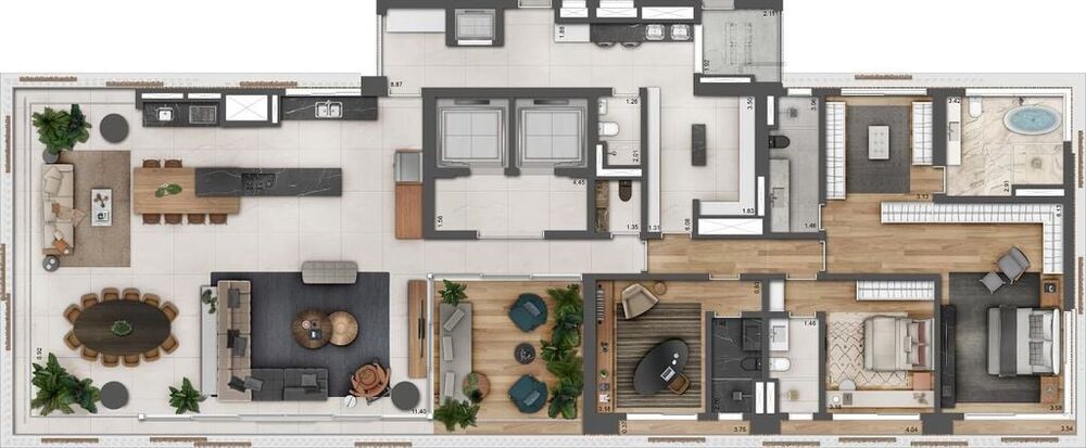 Apartamento, 4 quartos, 355 m² - Foto 2