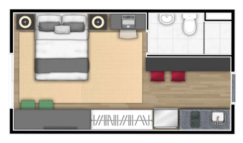 Apartamento, 1 quarto, 24 m² - Foto 2