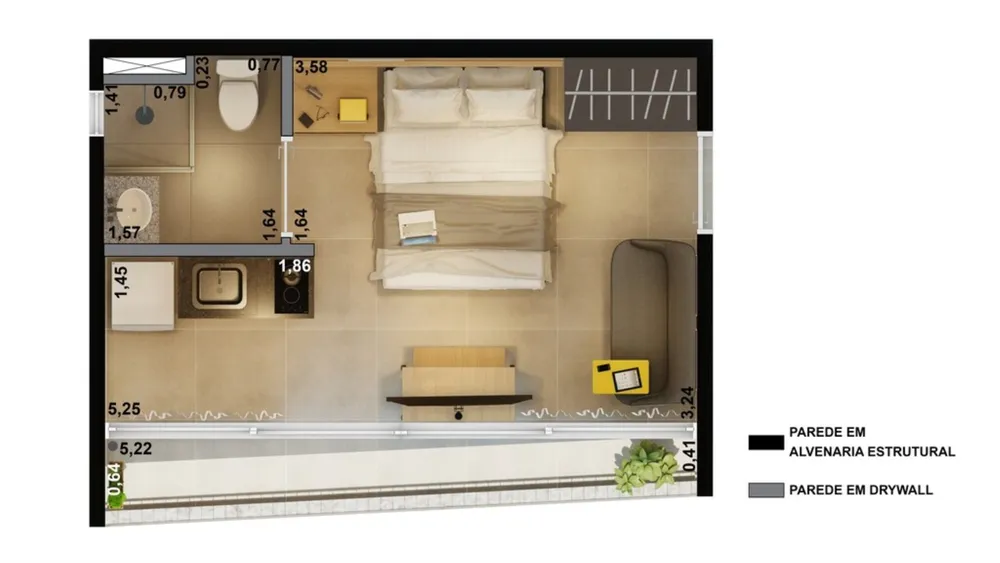 Apartamento, 1 quarto, 41 m² - Foto 13