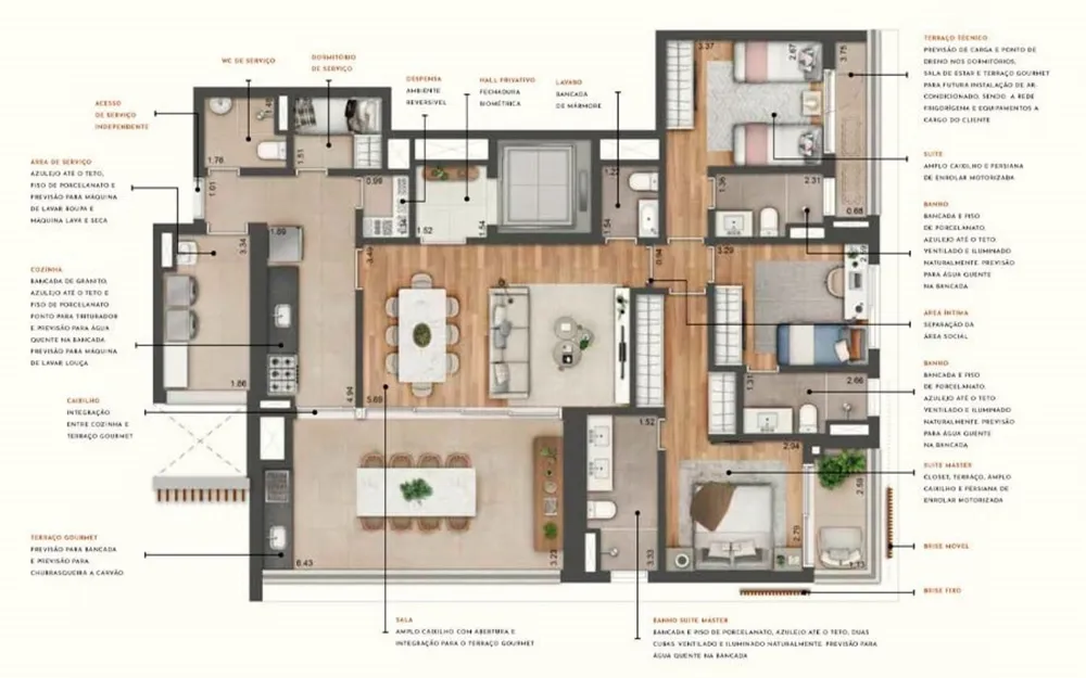 Apartamento, 3 quartos, 200 m² - Foto 8