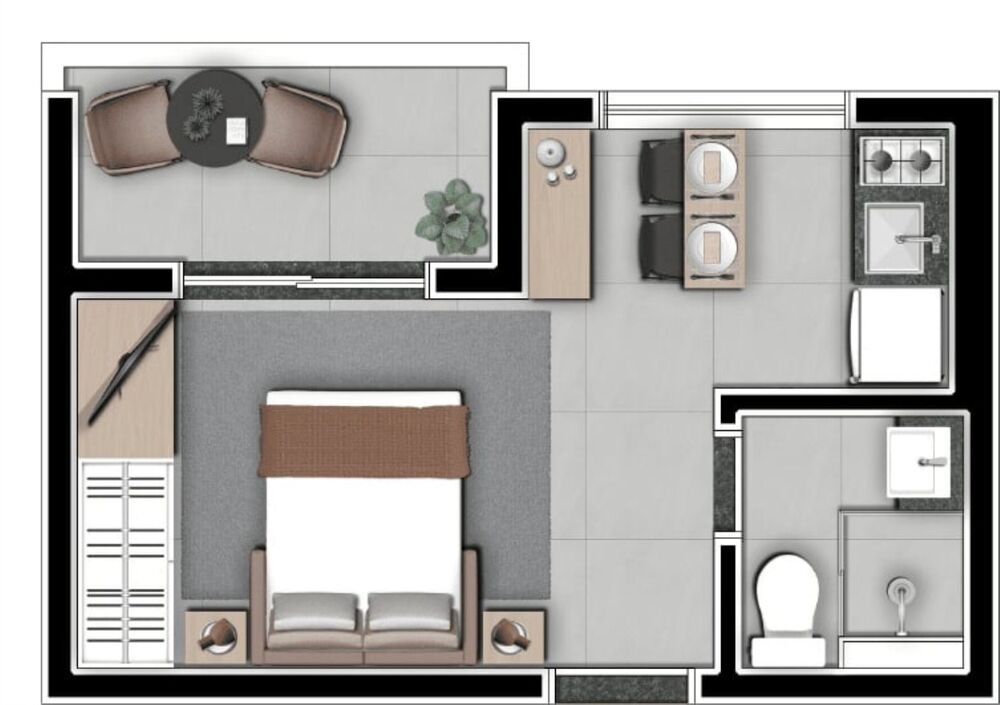 Apartamento, 1 quarto, 23 m² - Foto 9